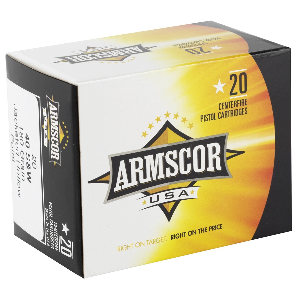 ARMSCOR 40S&W 180GR JHP 20/500 1