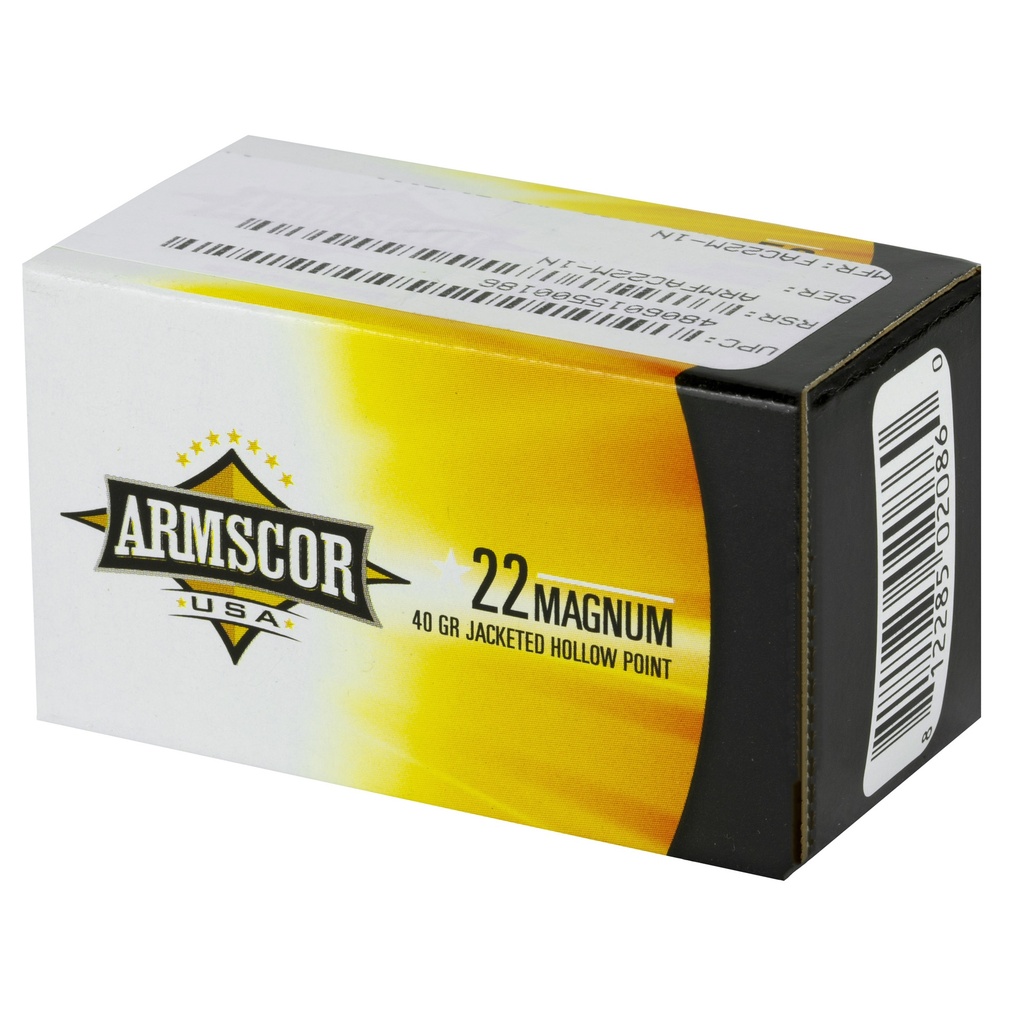 ARMSCOR 22WMR 40GR JHP 50/2000 2