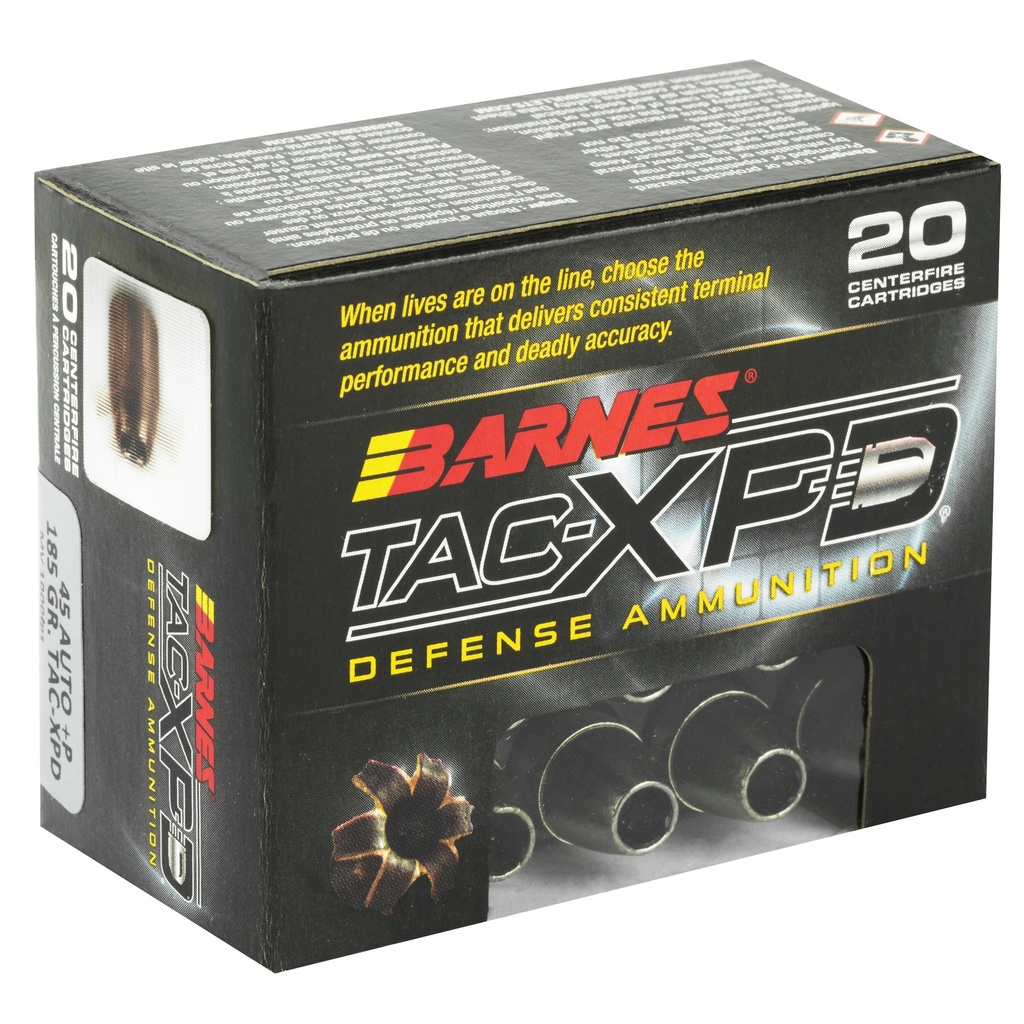 BARNES TAC-XPD 45ACP 185GR HP 20/200 1