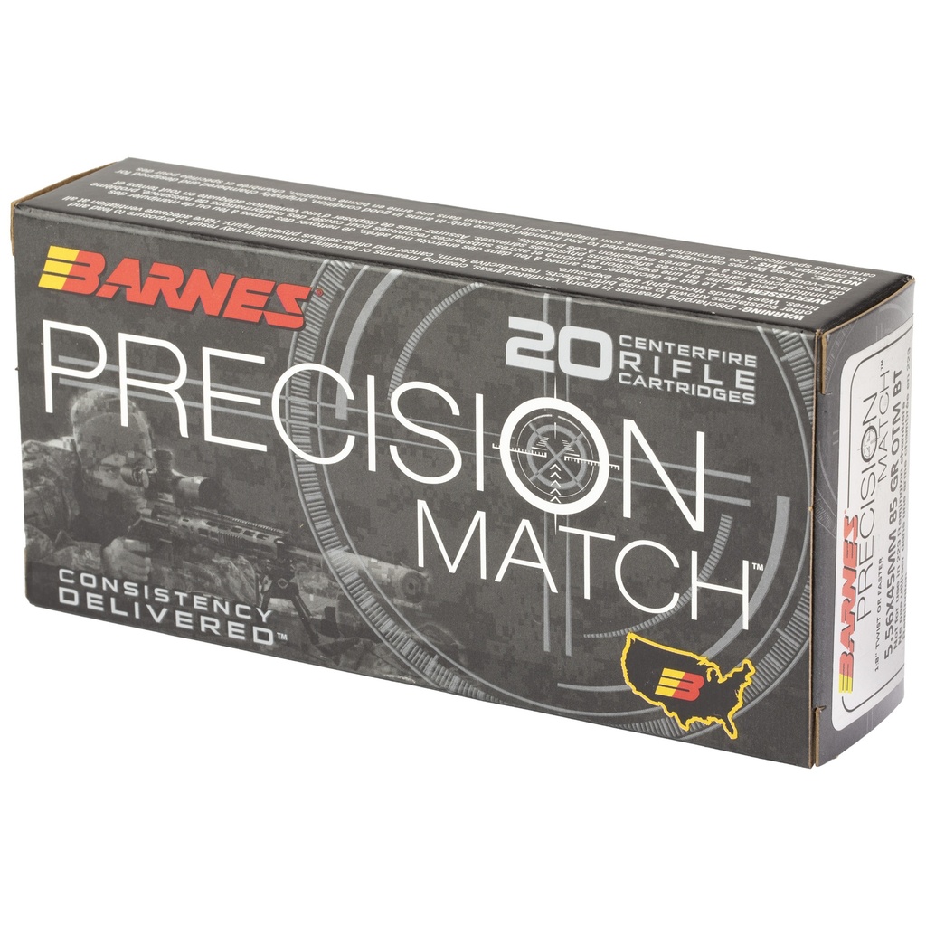 BARNES PREC MTH 5.56NATO 85GR 20/200 2