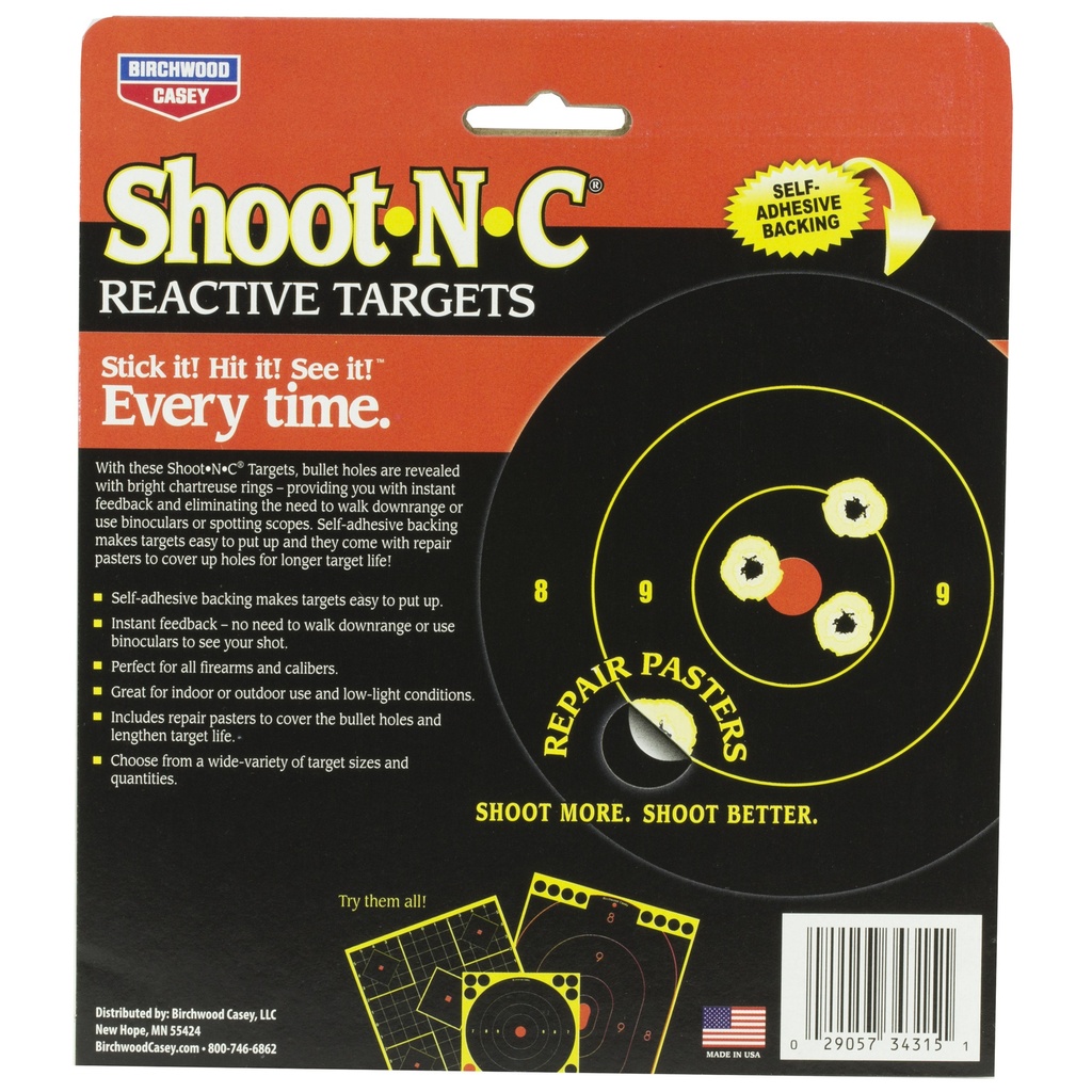 Birchwood Casey B/C SHT-N-C RND BULLSEYE TGT 48-3" 2