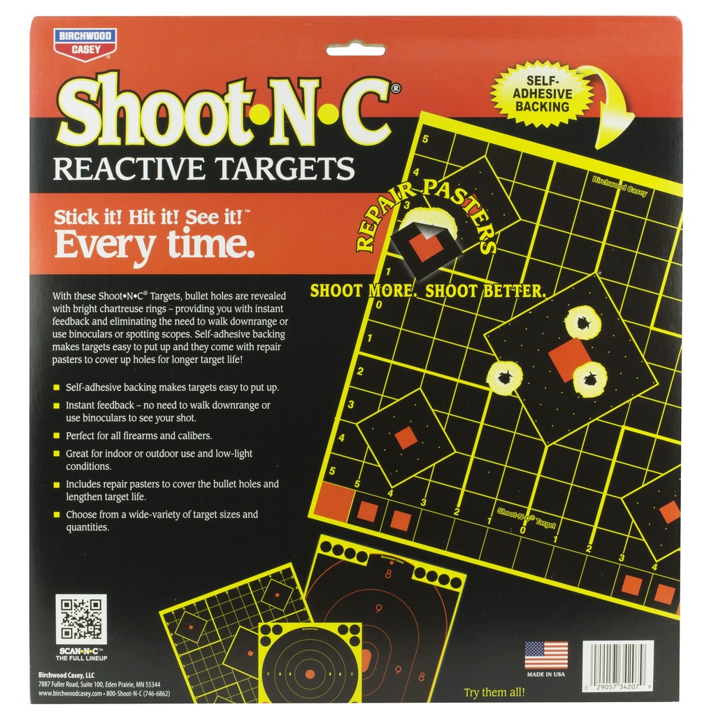Birchwood Casey B/C SHT-N-C 12" SIGHT-IN TRGT 5PK 2