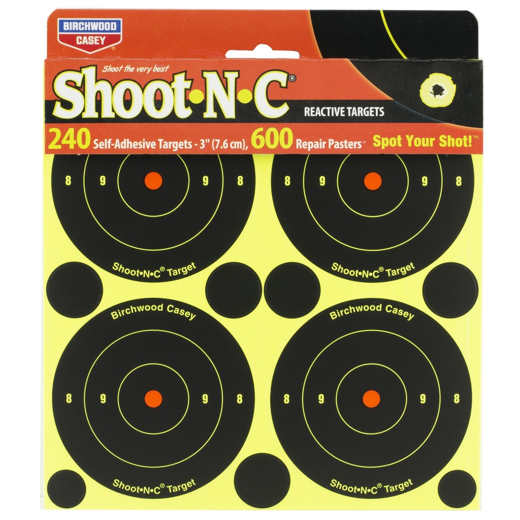 Birchwood Casey B/C SHT-N-C RND BULLSEYE TGT 240-3" 1