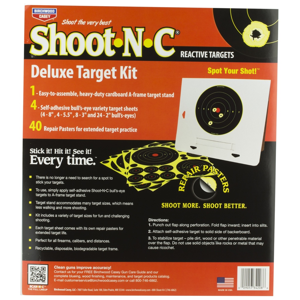 Birchwood Casey B/C SHT-N-C TGT ASSORT W TGT STAND 2