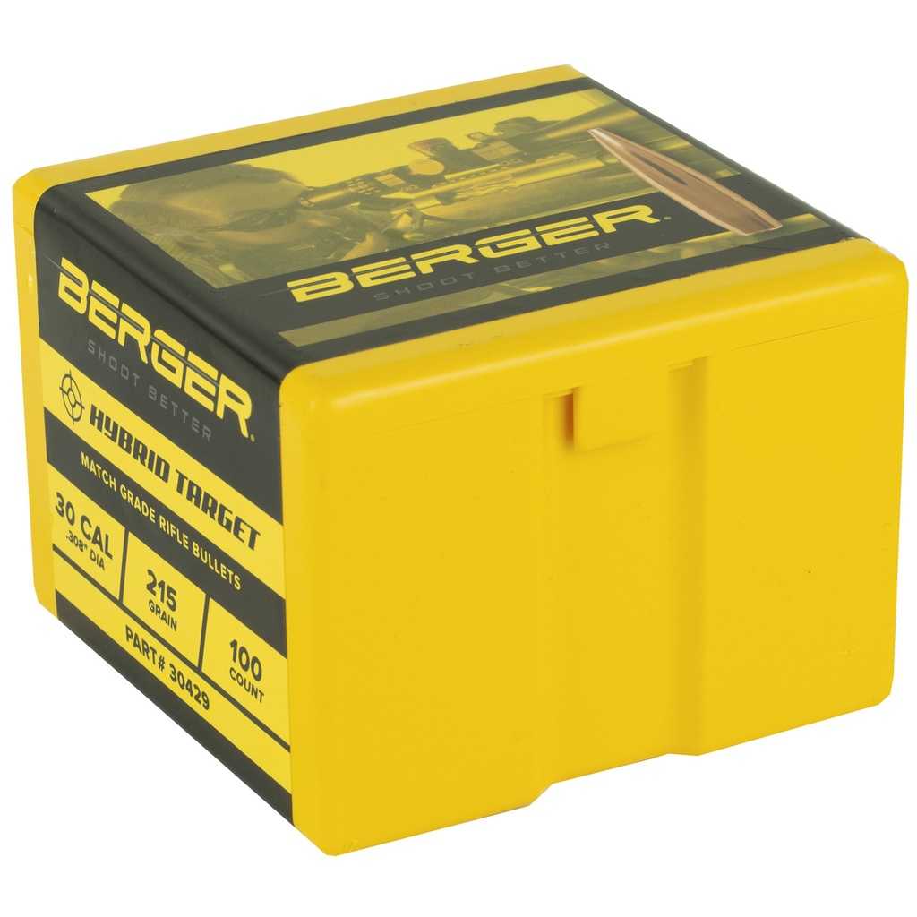 BERGER .30 215GR HYBRID TARGET 100CT 1