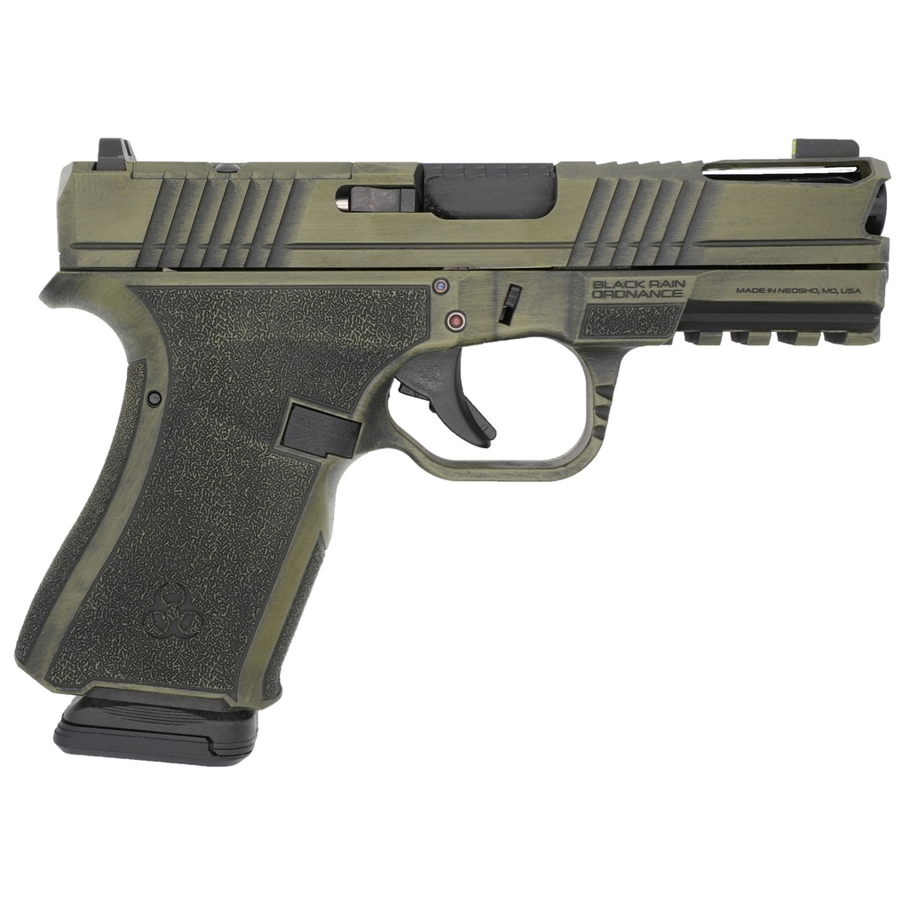 Black Rain Ordnance BRO FRONTLINE+ 9MM 4" 15RD BW GREEN 1
