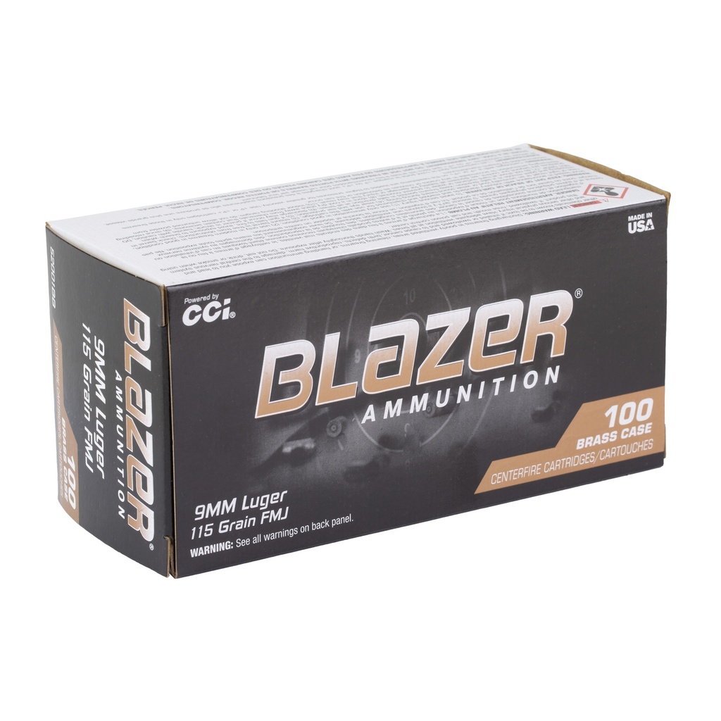 BLAZER BRASS 9MM 115GR FMJ 100/1000 1