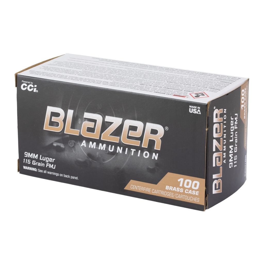 BLAZER BRASS 9MM 115GR FMJ 100/1000 2