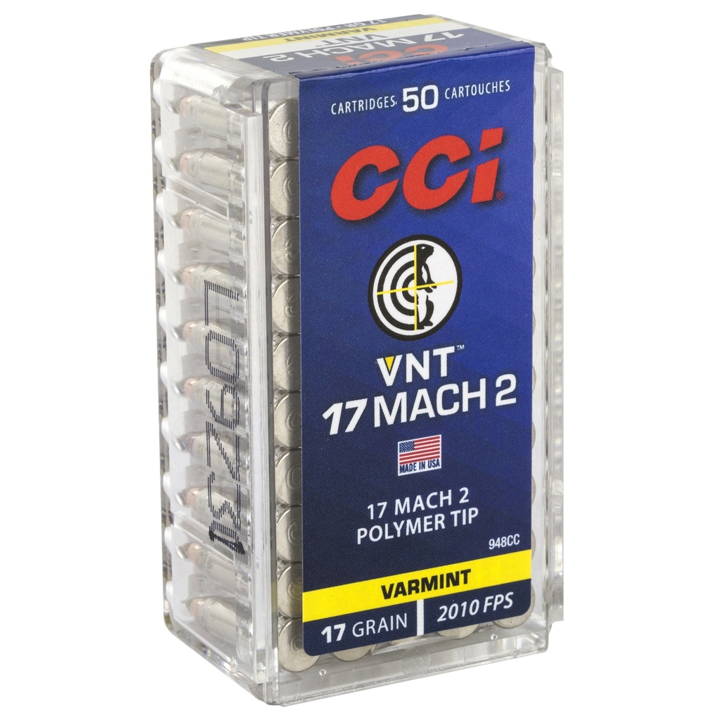 CCI 17 MACH 2 17GR VRMNT TIP 50/5000 1