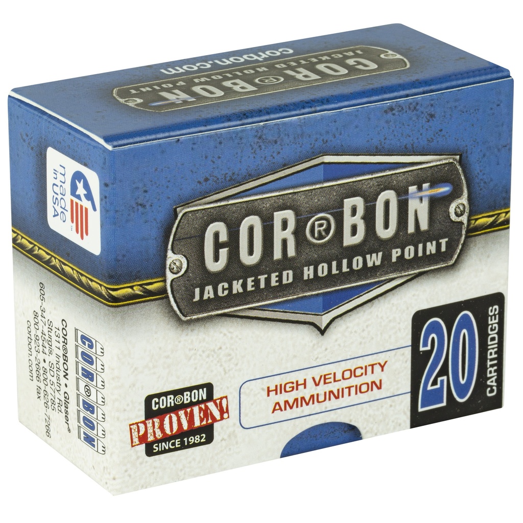 CORBON 9MM+P 90GR JHP 20/500 1