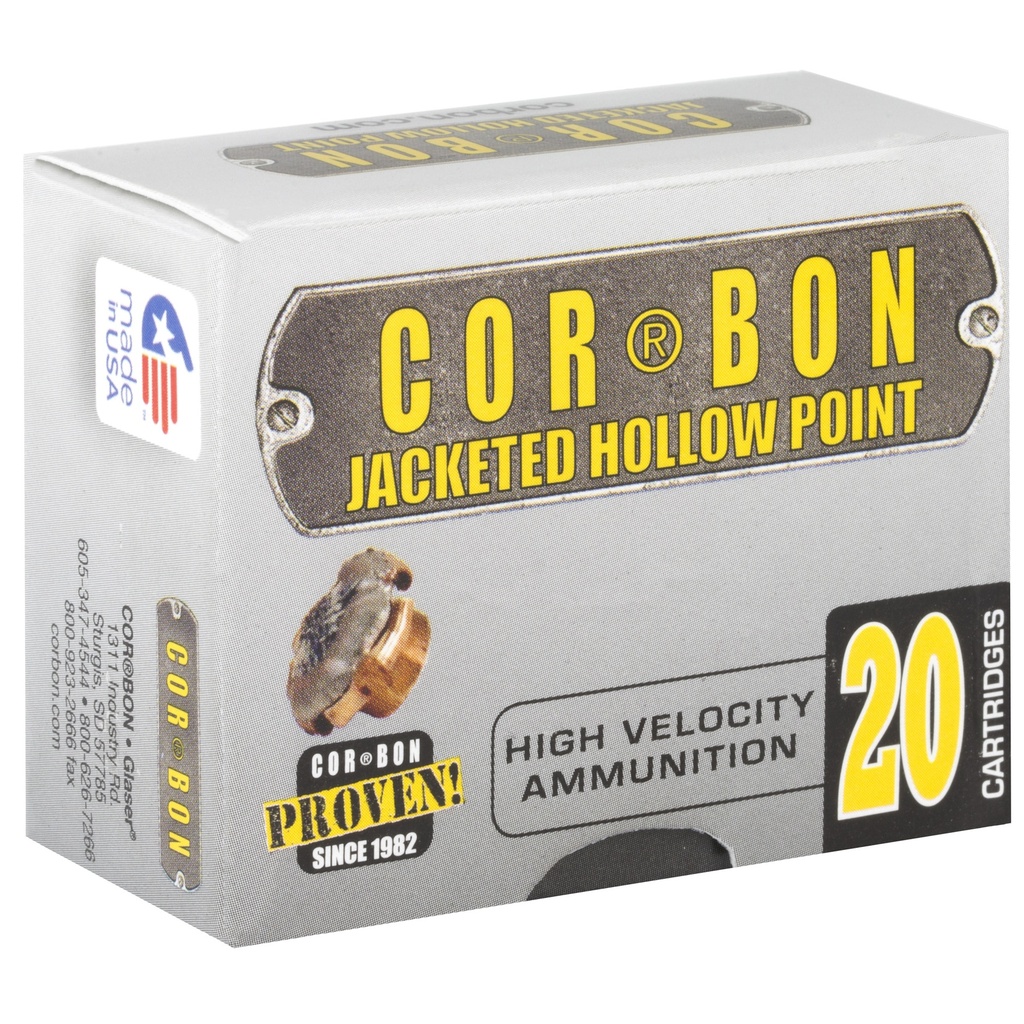 CORBON 9MM+P 125GR JHP 20/500 1