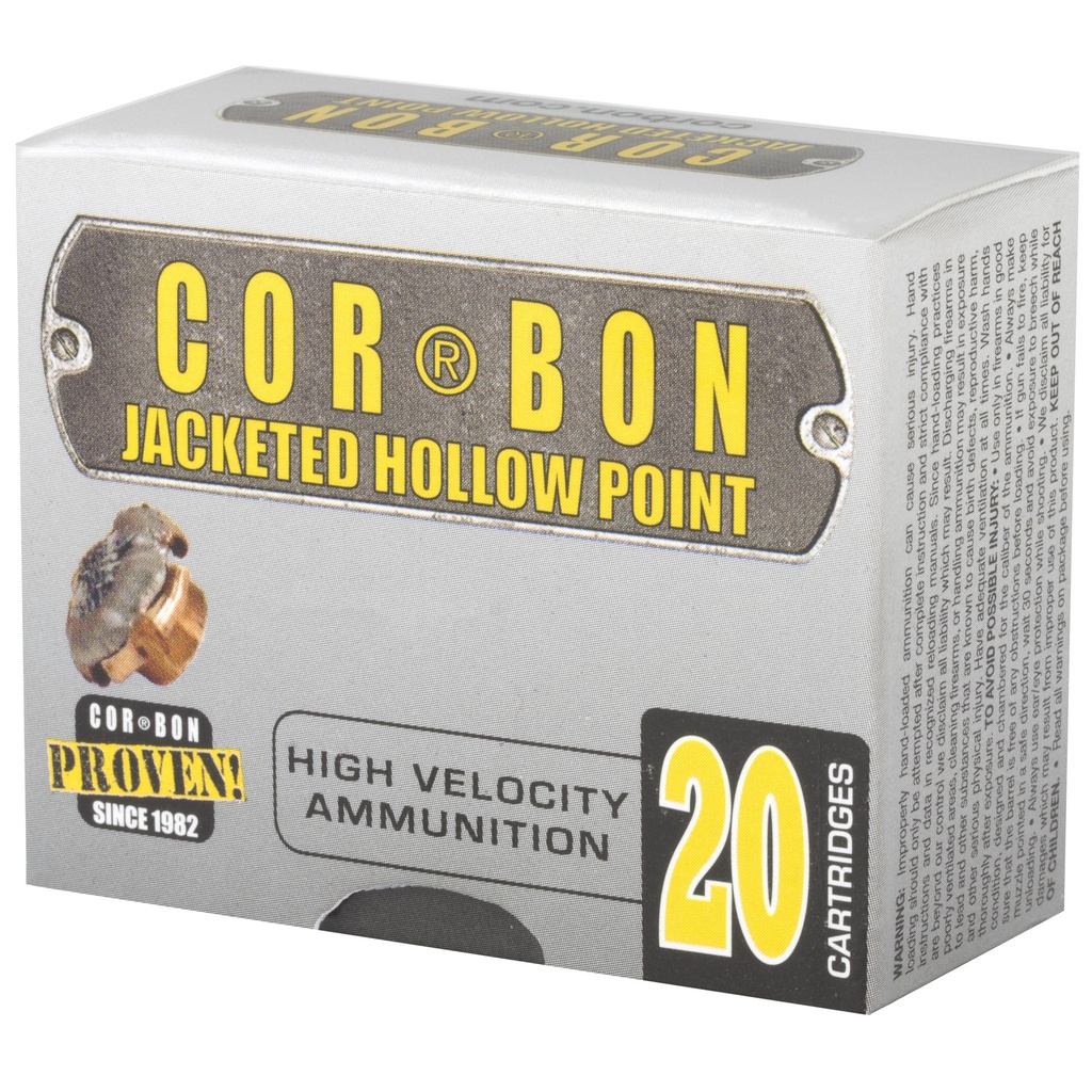 CORBON 9MM+P 125GR JHP 20/500 2