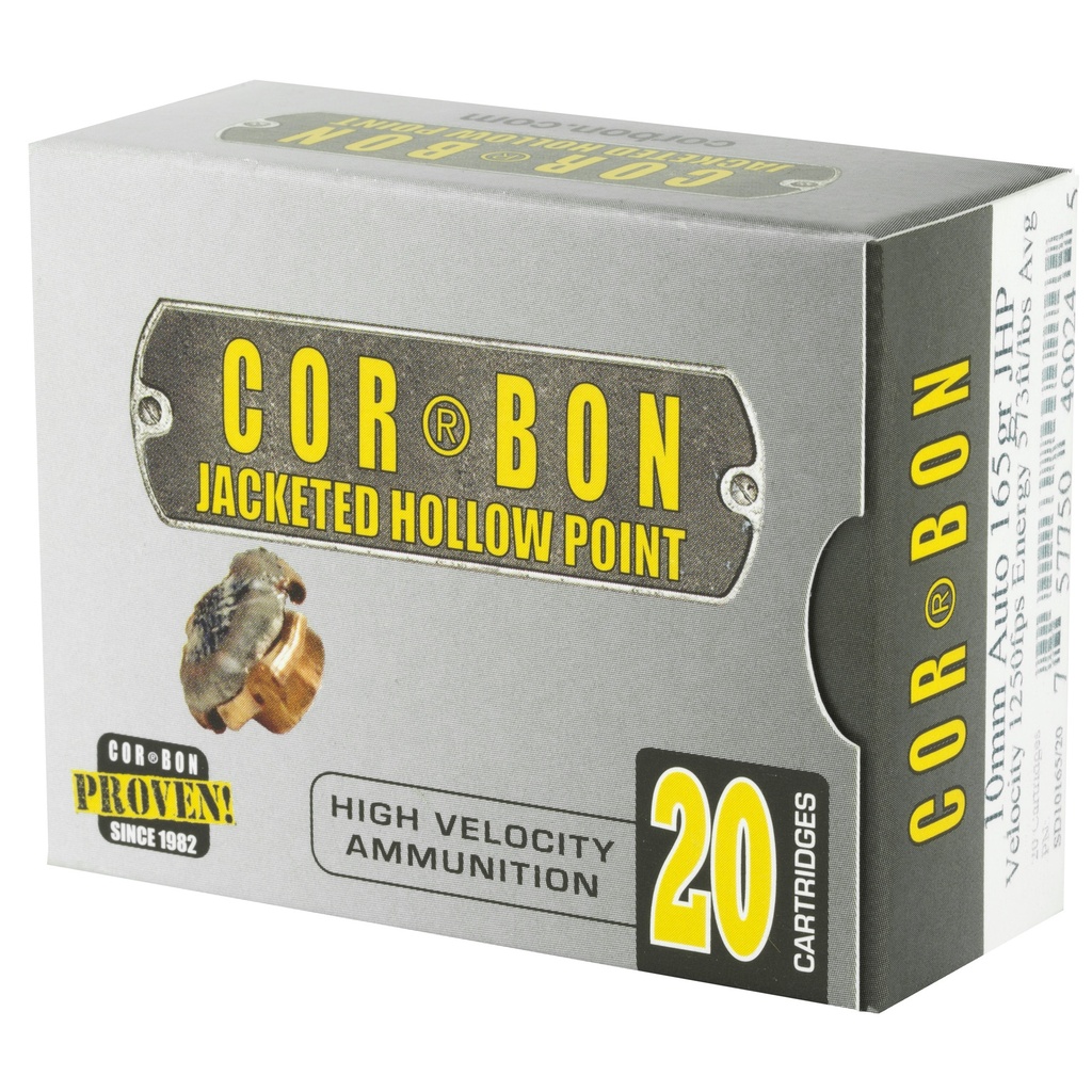 CORBON 10MM 165GR JHP 20/500 2