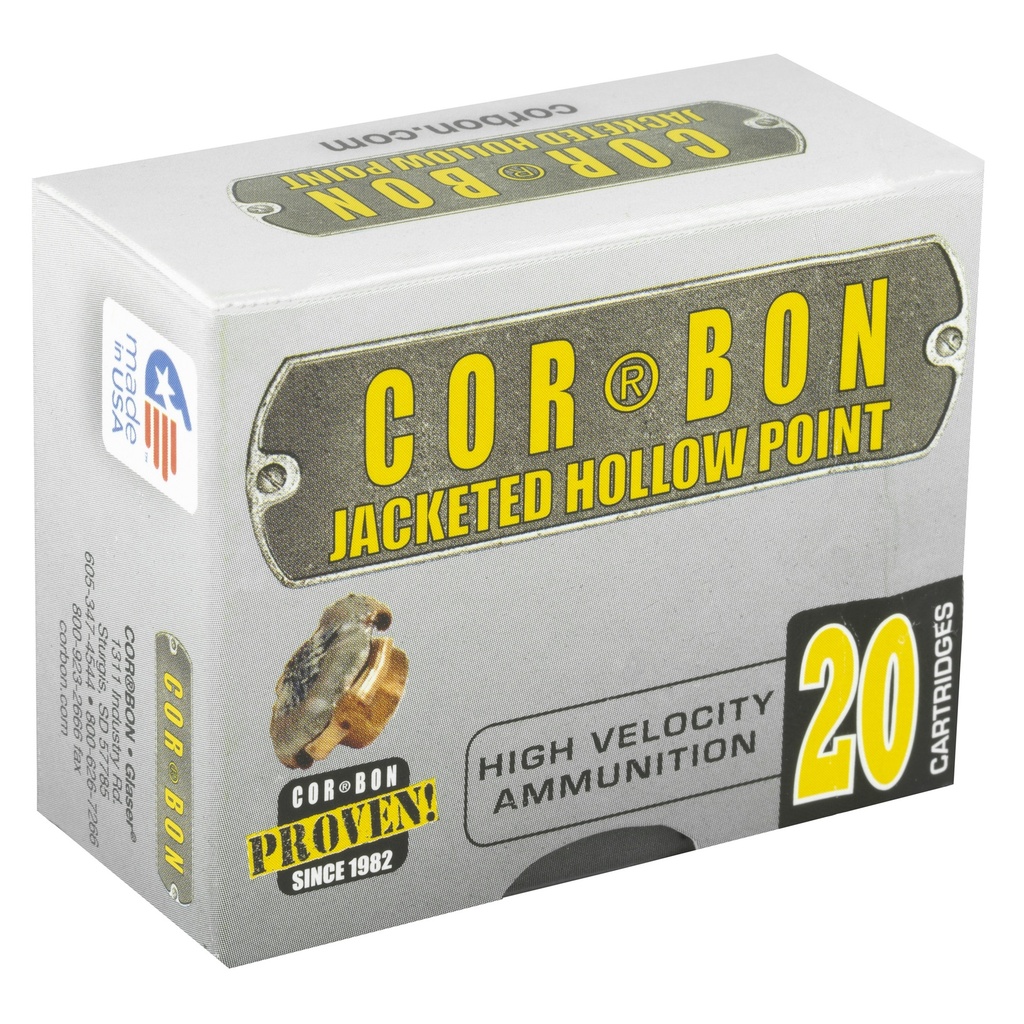 CORBON 9MM+P 115GR JHP 20/500 1