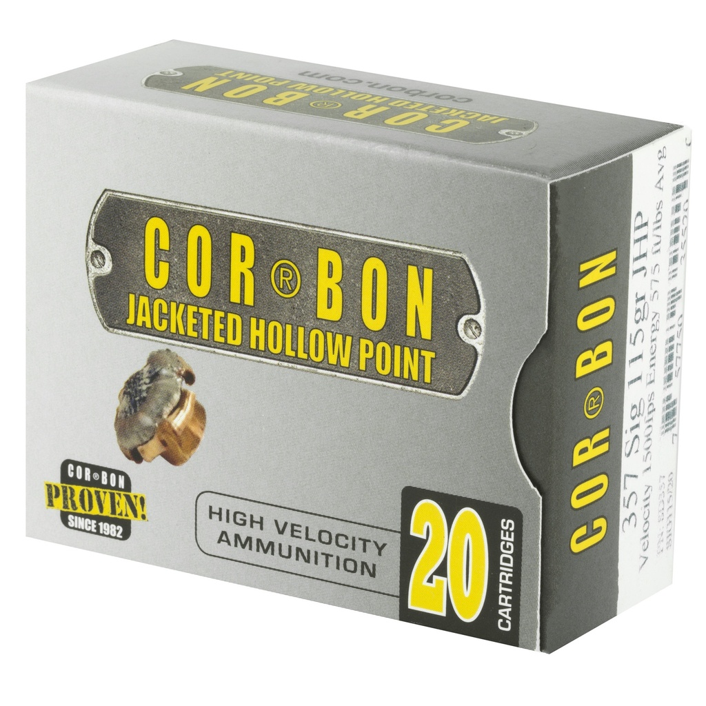 CORBON 357SIG 115GR JHP 20/500 2