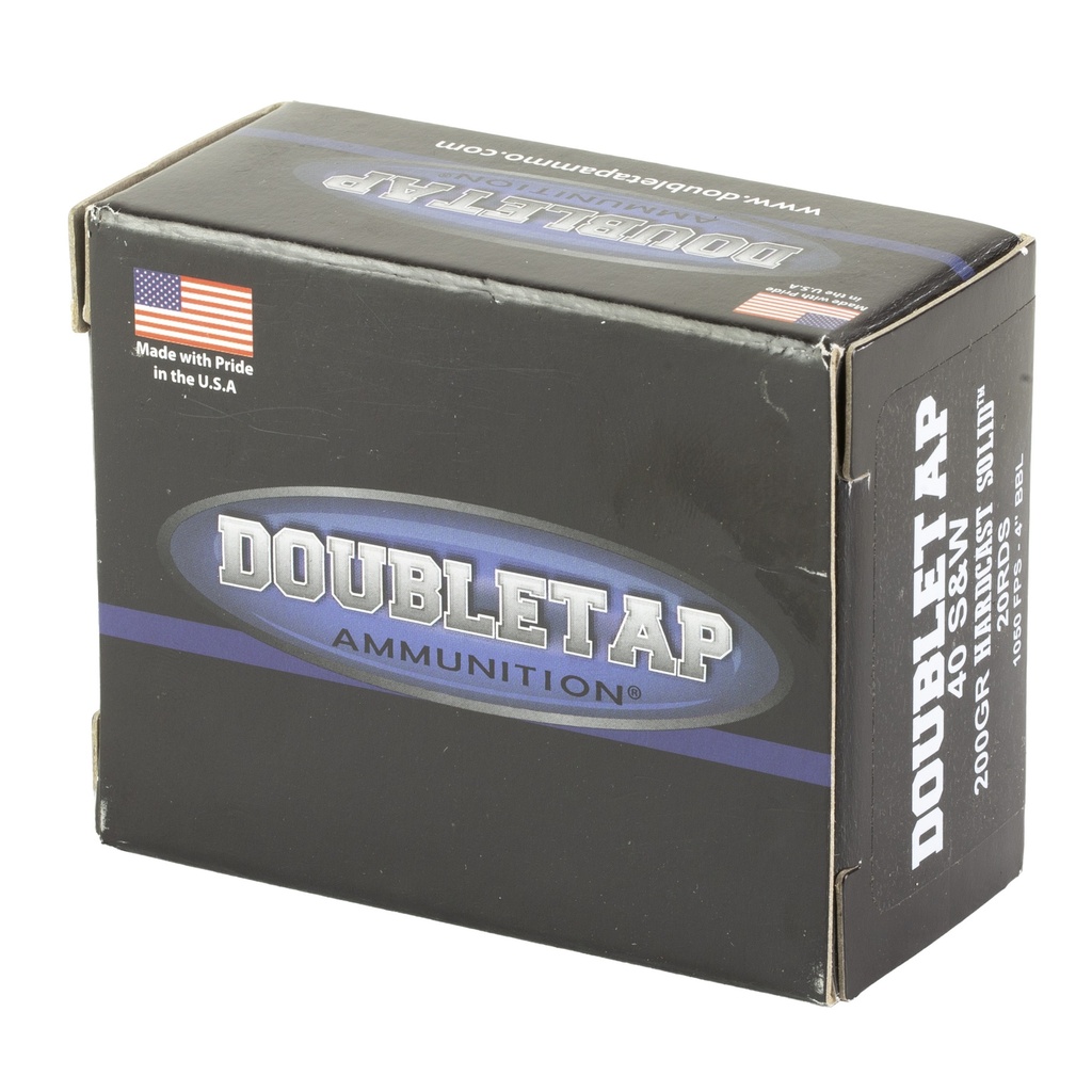 DoubleTap Ammunition DBLTAP 40S&W 200GR HARDCAST 20/1000 2