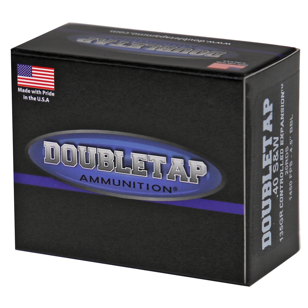 DoubleTap Ammunition DBLTAP 40S&W 135GR JHP 20/1000 2