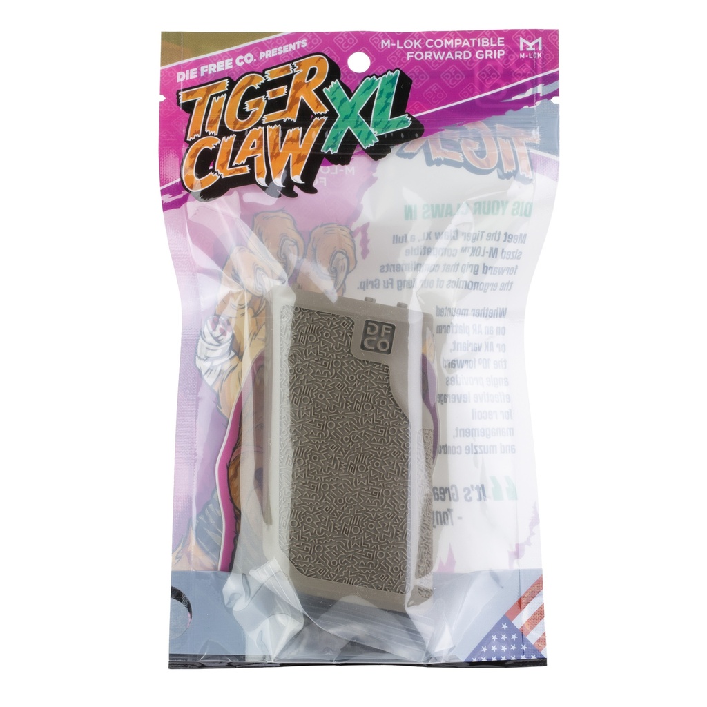 Die Free Co DFCO TIGER CLAW XL FOREGRIP FDE 2