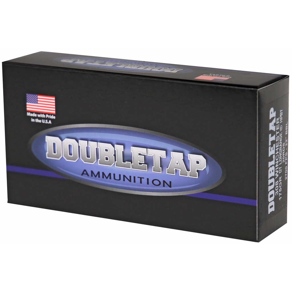 DoubleTap Ammunition DBLTAP 308WIN 175GR HPBT 20/500 2
