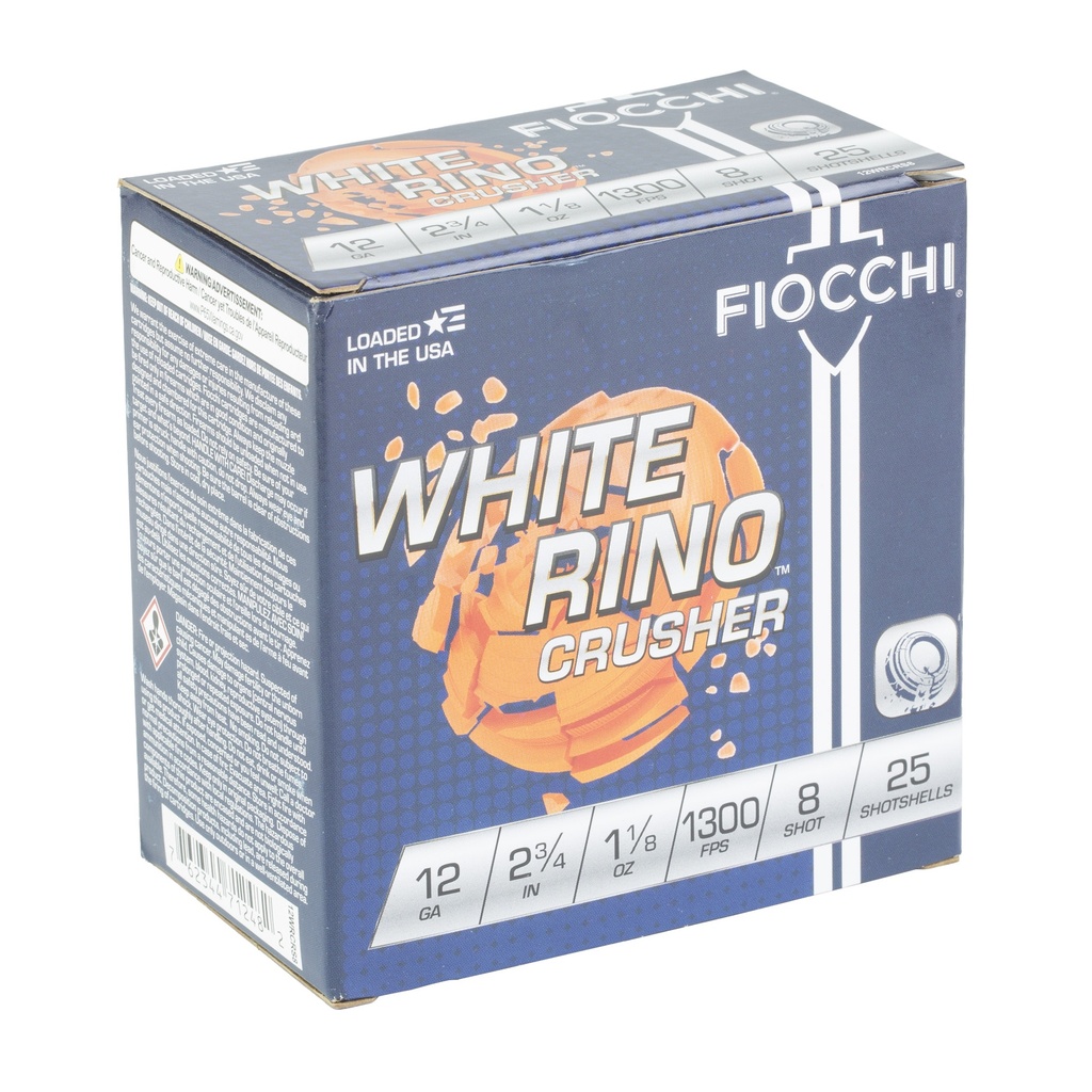 FIOCCHI W RINO CRSHR 12GA #8 25/250 1