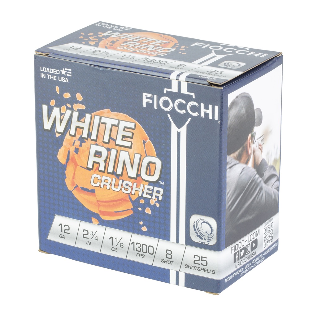 FIOCCHI W RINO CRSHR 12GA #8 25/250 2