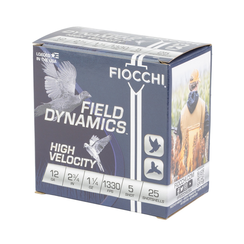 FIOCCHI HV LD 12GA 2.75" #5 25/250 2