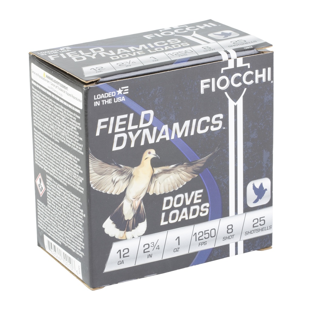 FIOCCHI D&Q 12GA 2.75" #8 25/250 1