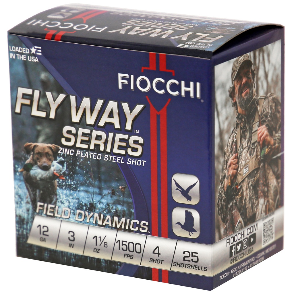 FIOCCHI 12GA #4 FLYWAY STEEL 25/250 2