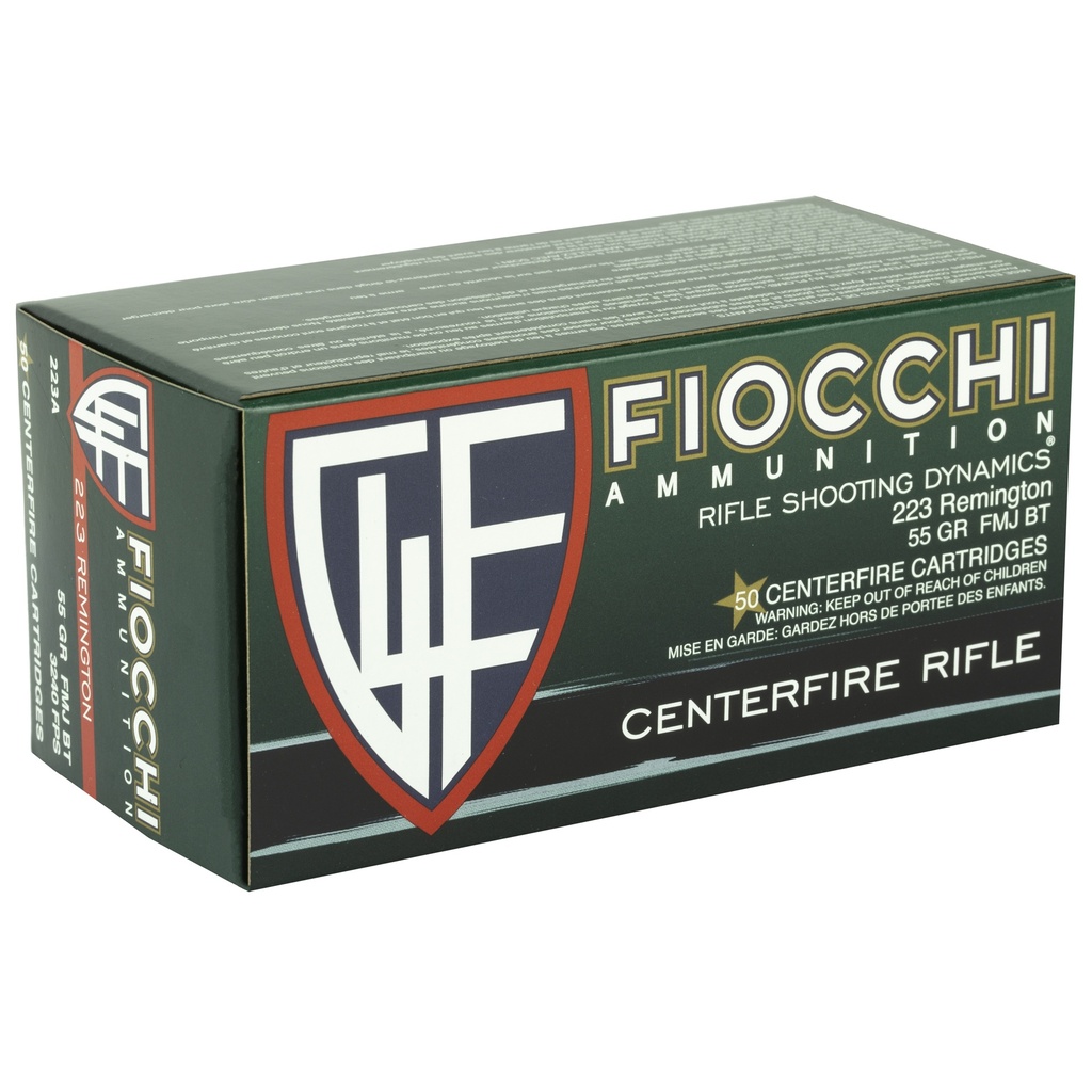 FIOCCHI 223REM 55GR FMJBT 50/1000 1
