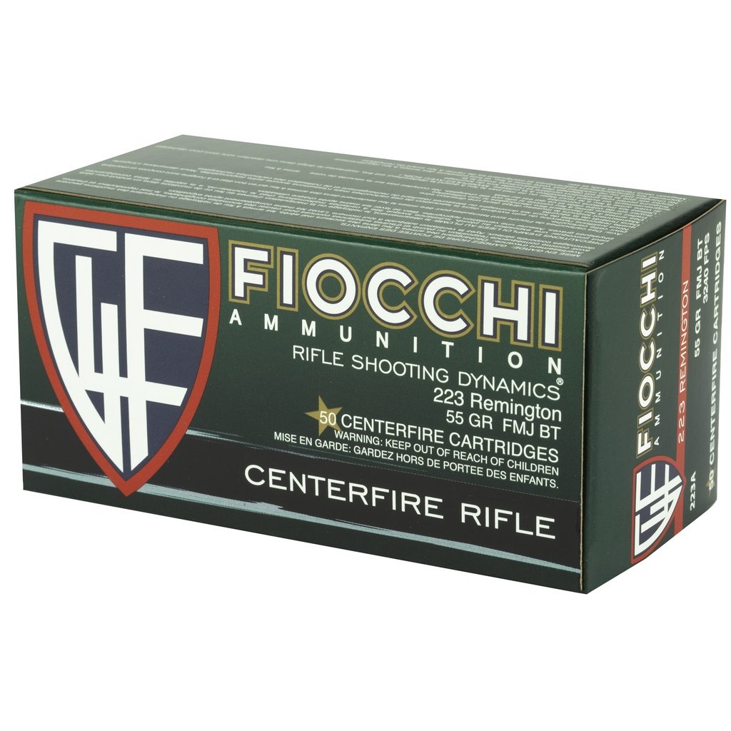 FIOCCHI 223REM 55GR FMJBT 50/1000 2