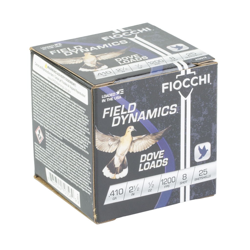 FIOCCHI D&Q 410 BORE 2.5" #8 25/250 1