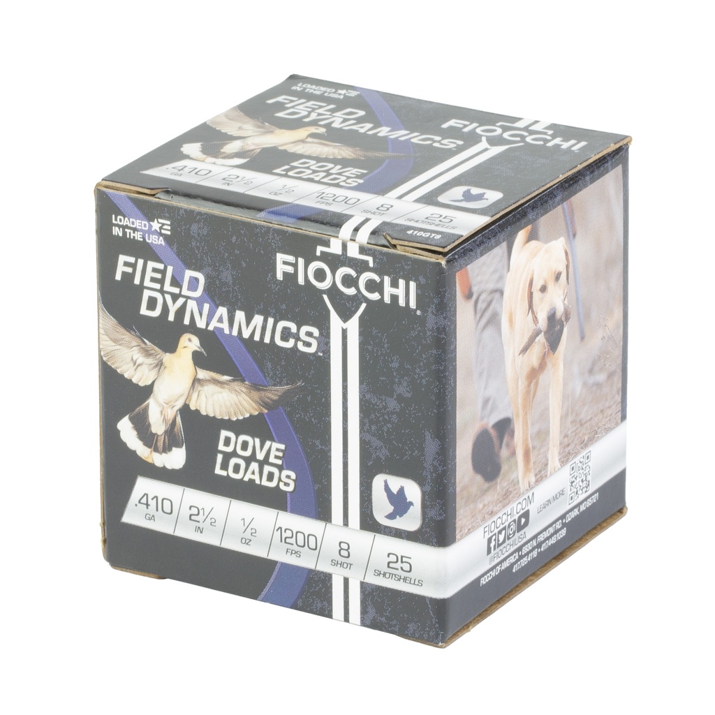 FIOCCHI D&Q 410 BORE 2.5" #8 25/250 2