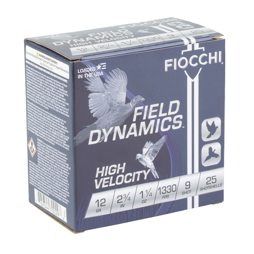FIOCCHI HV LD 12GA 2.75" #9 25/250 1