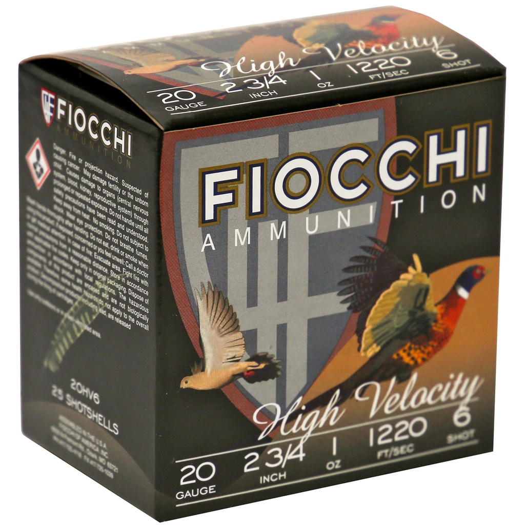 FIOCCHI HV LD 20GA 2.75" #6 25/250 1