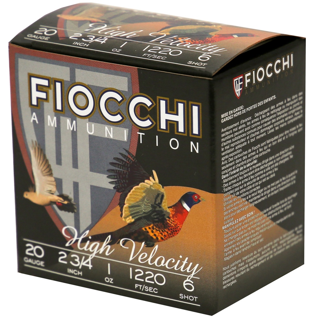 FIOCCHI HV LD 20GA 2.75" #6 25/250 2