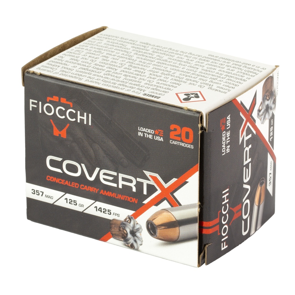 FIOCCHI COVERT X 357MAG 125GR 20/200 2