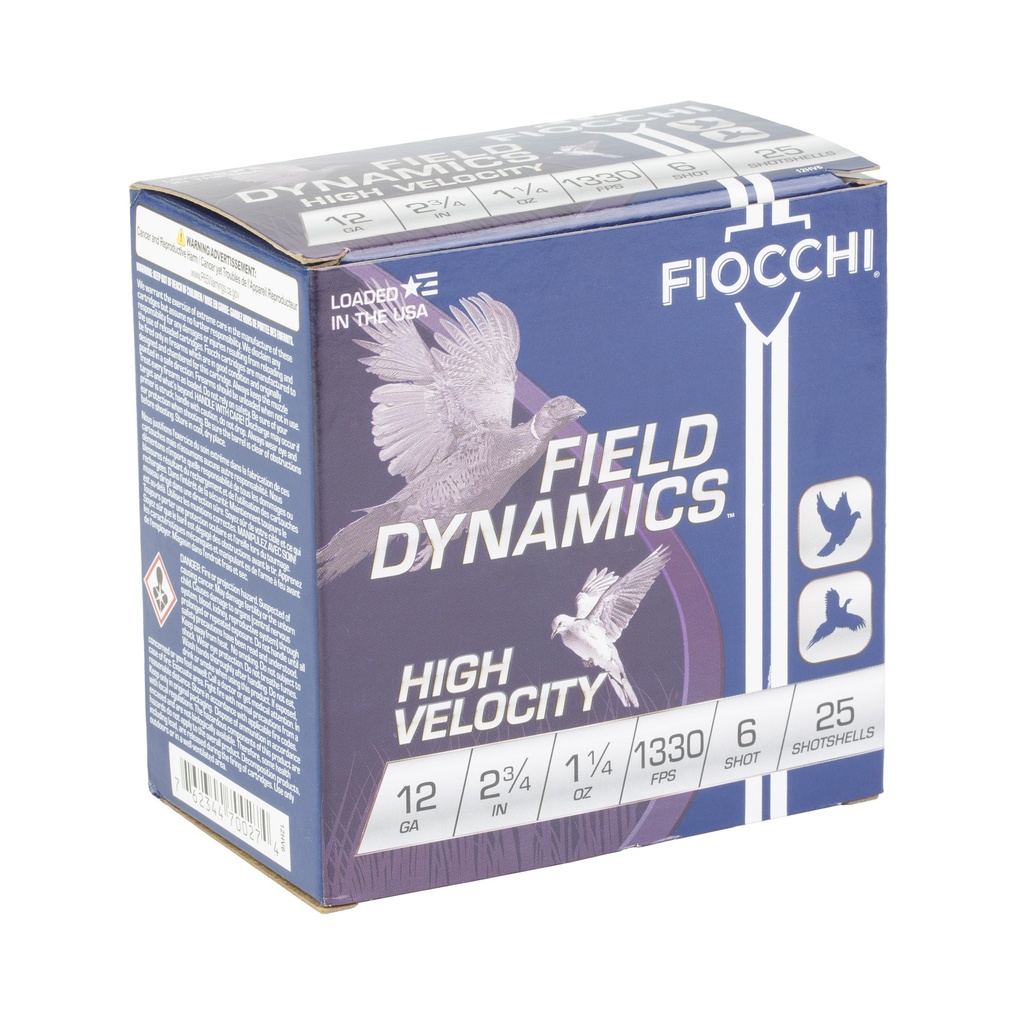 FIOCCHI HV LD 12GA 2.75" #6 25/250 1