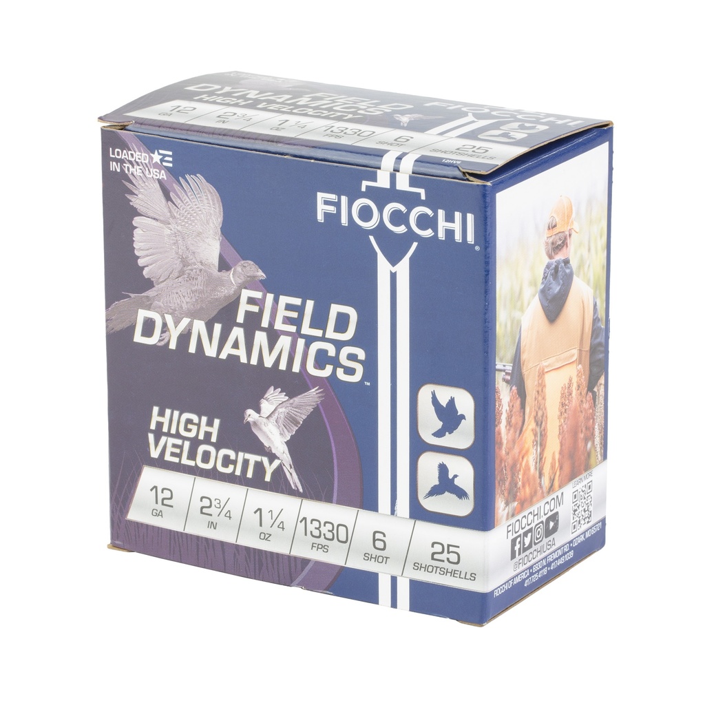 FIOCCHI HV LD 12GA 2.75" #6 25/250 2