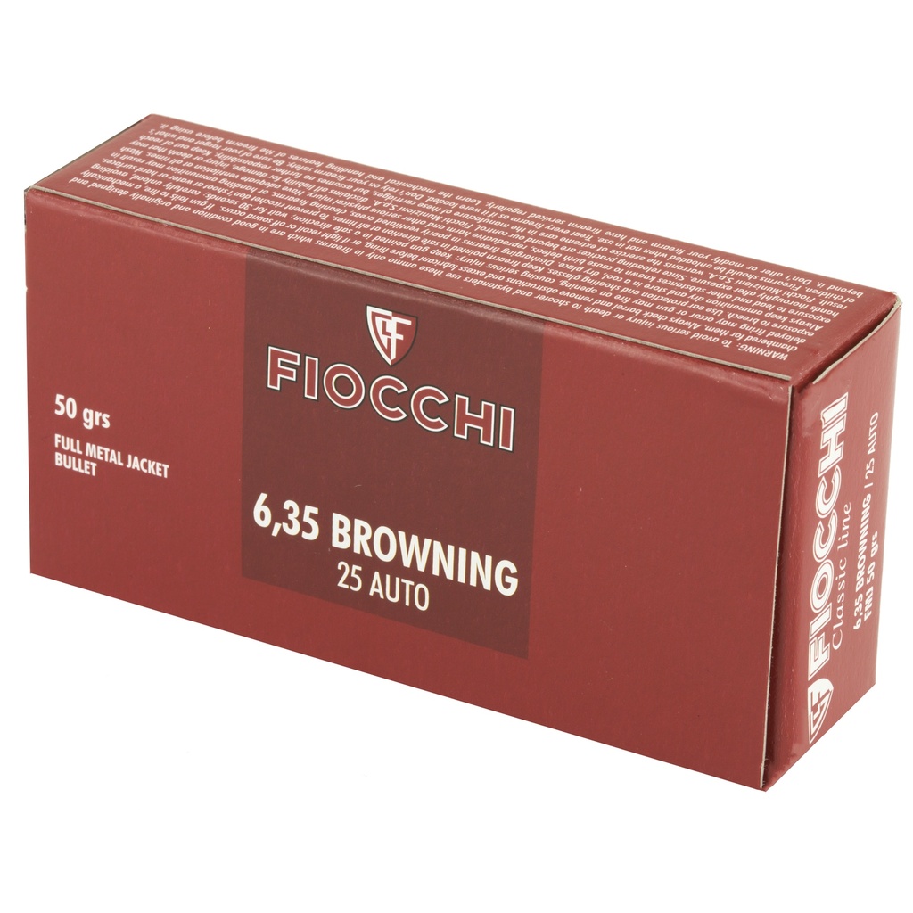 FIOCCHI 25ACP 50GR FMJ 50/1000 2