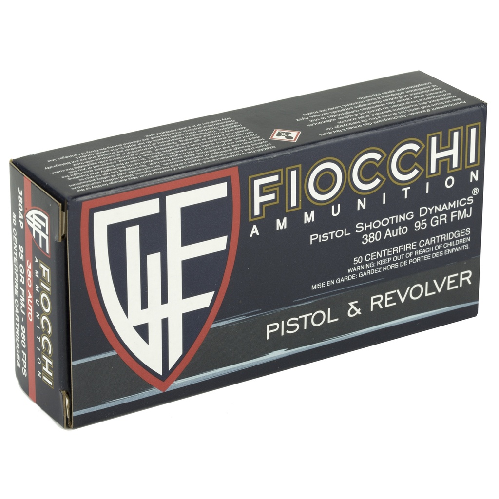 FIOCCHI 380ACP 95GR FMJ 50/1000 1