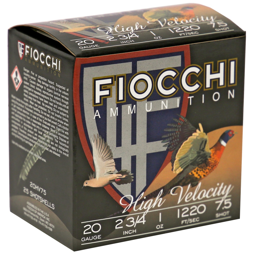 FIOCCHI 20GA #7.5 HV LD HUNT 25/250 1