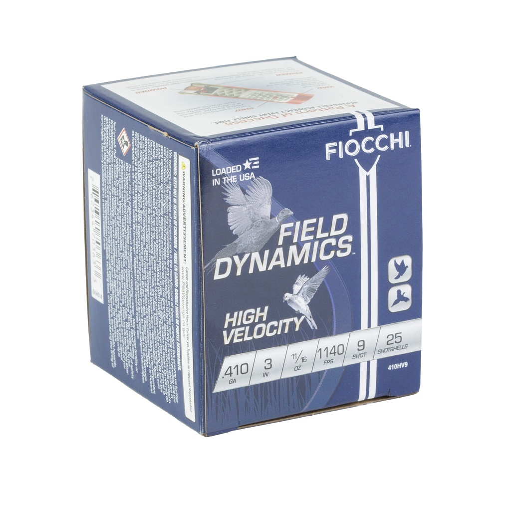 FIOCCHI HV LD 410 BORE 3" #9 25/250 1