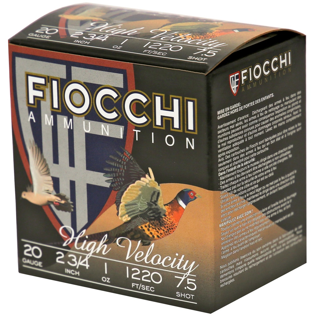 FIOCCHI 20GA #7.5 HV LD HUNT 25/250 2