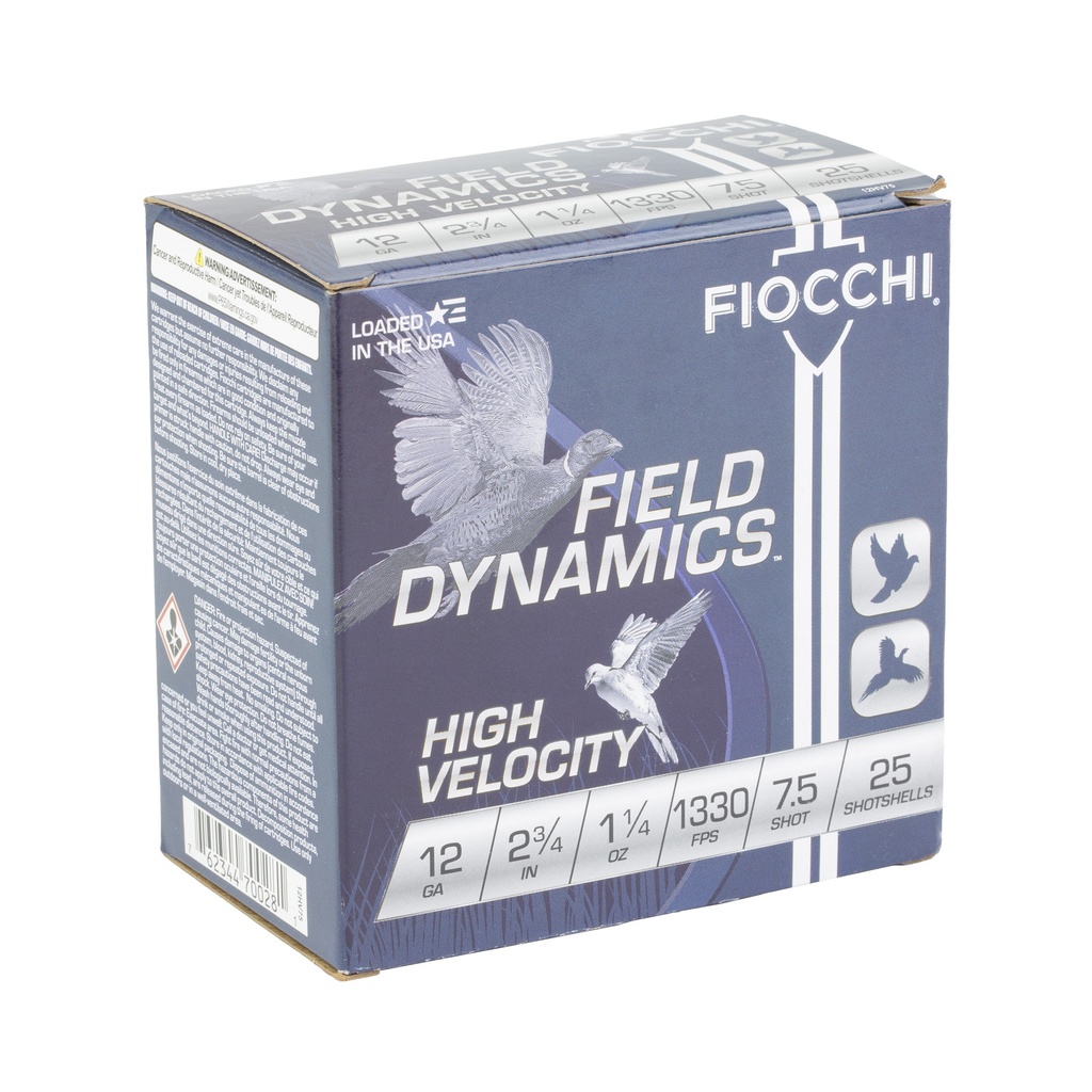 FIOCCHI HV LD 12GA 2.75" #7.5 25/250 1