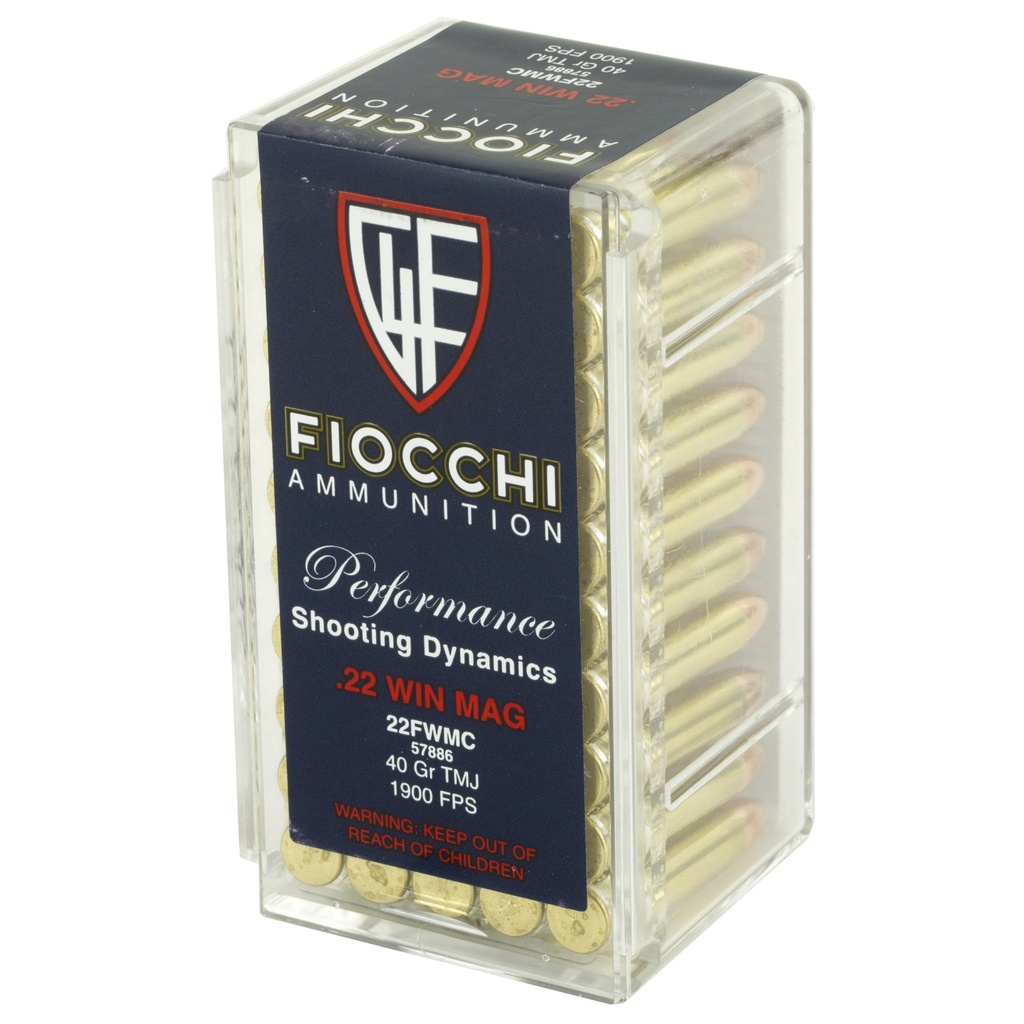 FIOCCHI 22WMR 40GR FMJ 50/2000 2