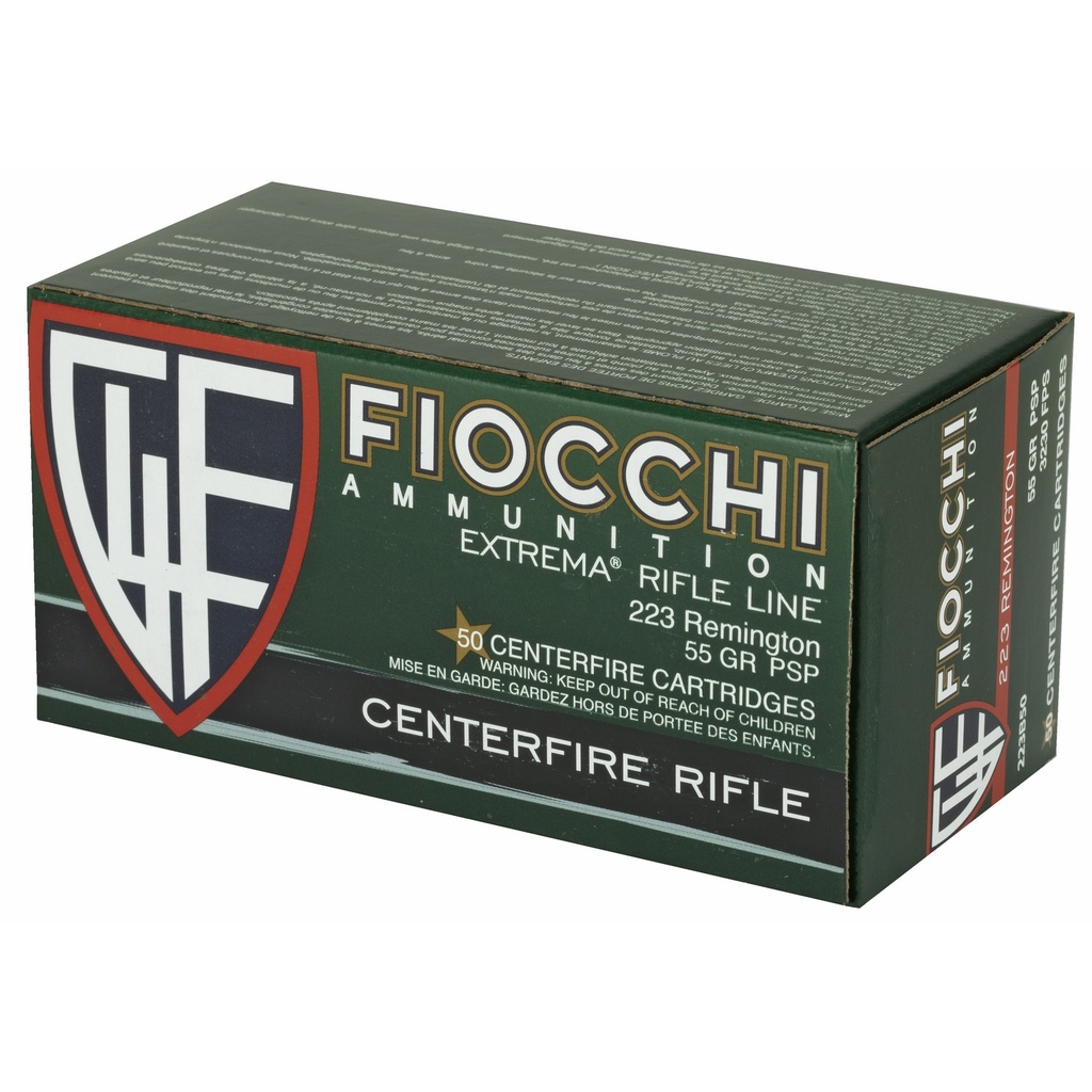 FIOCCHI 223REM 55GR PSP 50/500 2