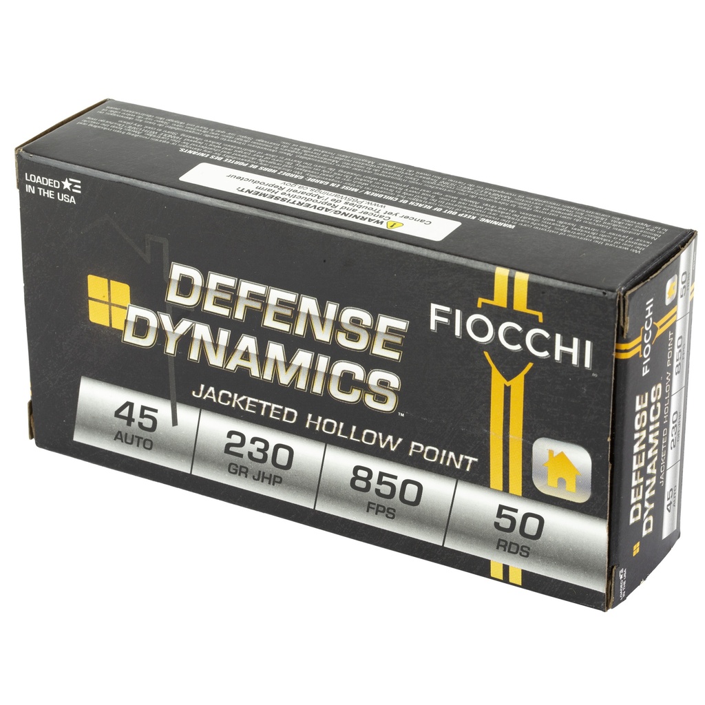 FIOCCHI 45ACP 230GR JHP 50/500 2