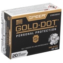 Speer Ammunition SPR GOLD DOT 380ACP 90GR HP 20/200 1