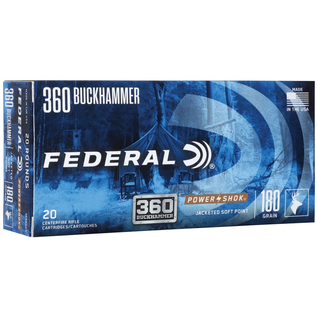 Federal FED PWRSHK 360 BCKHMMR 180GR 20/200 1