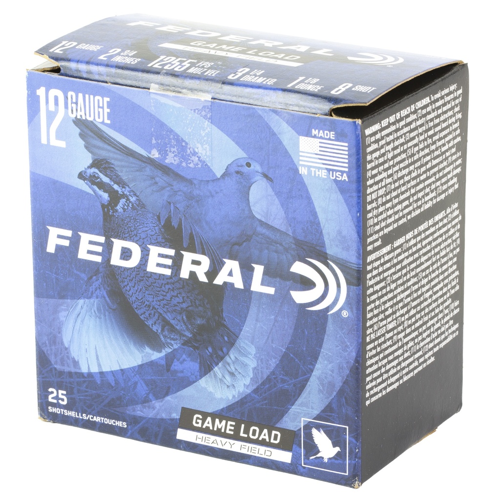 Federal FED GAME LOAD 12GA 2.75" #8 25/250 2